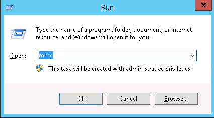 Open mmc in Windows Server