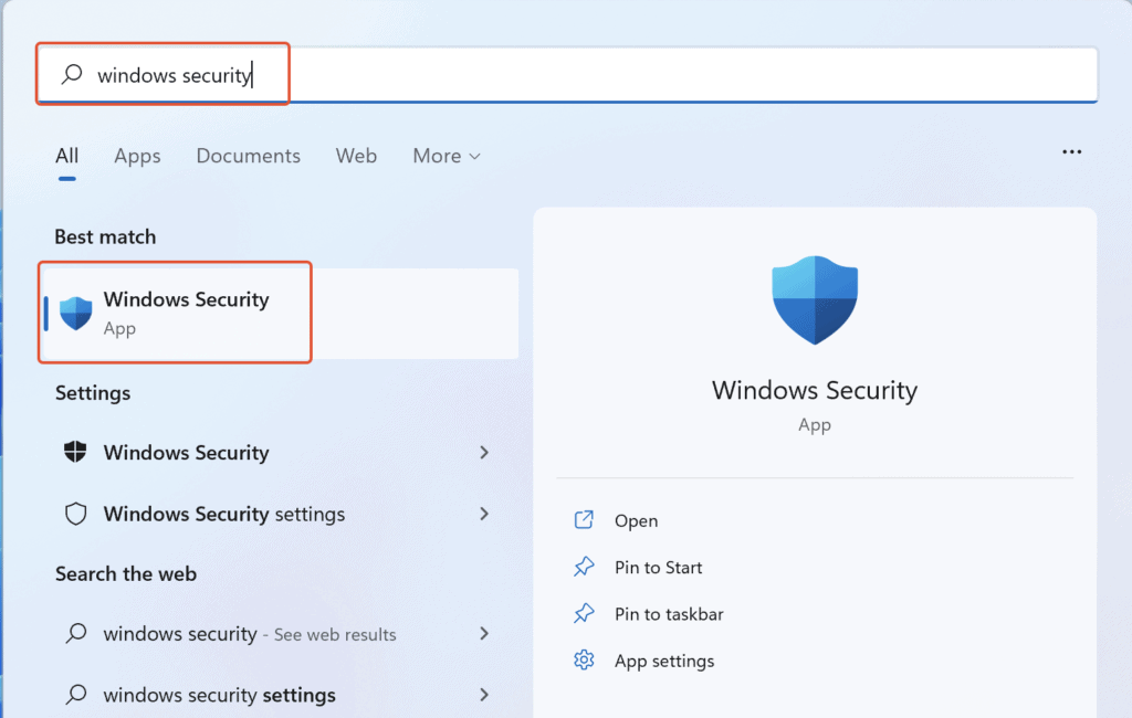 An image to search Windows security