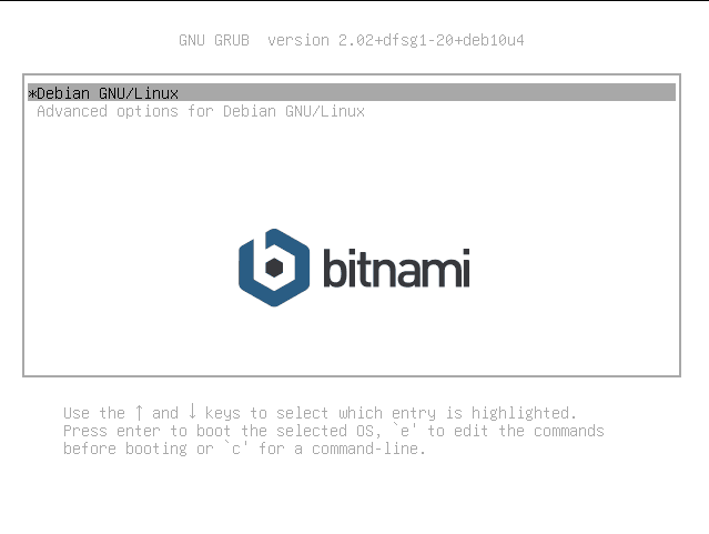 Boot Bitnami WordPress Virtual Machine
