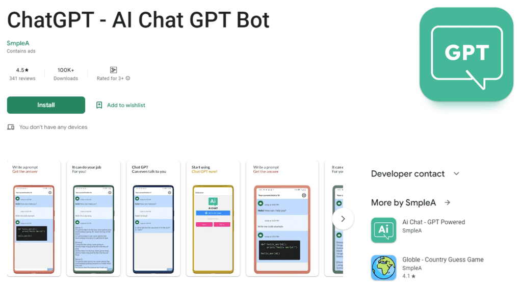 ChatGPT - AI Chat GPT Bot