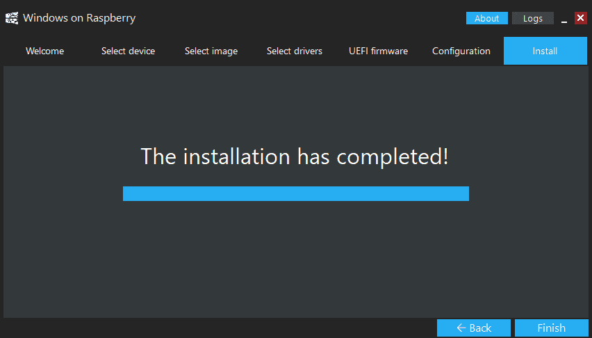 Complete the Installation process
