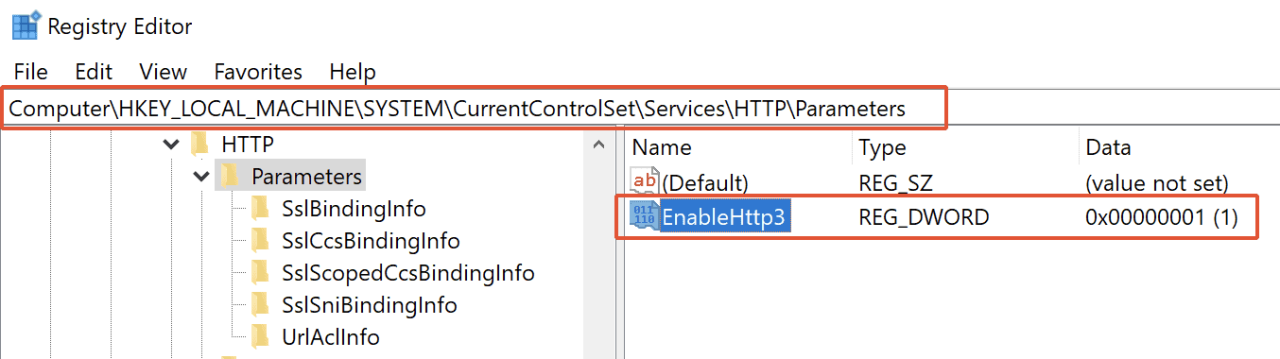 Enable TLS 1.3 on the Windows Server