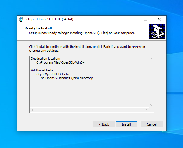 Initiate installing OpenSSL