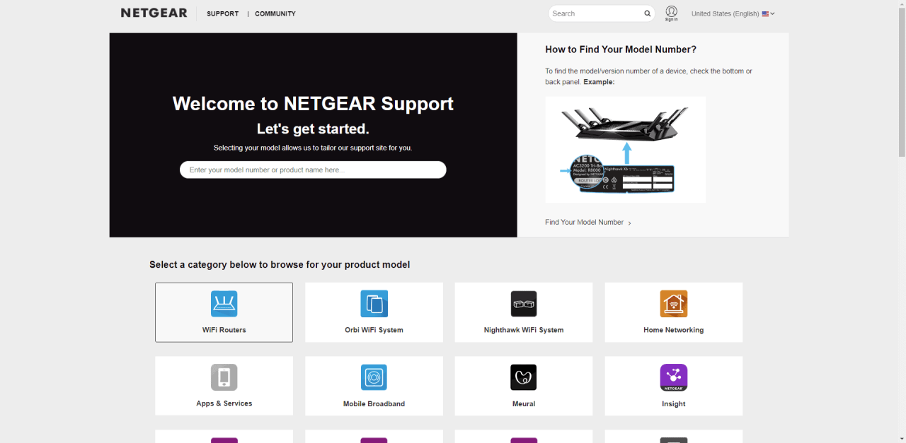 Netgear Support Portal