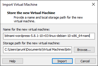 Open Bitnami Virtual Machine on VMWare Workstation