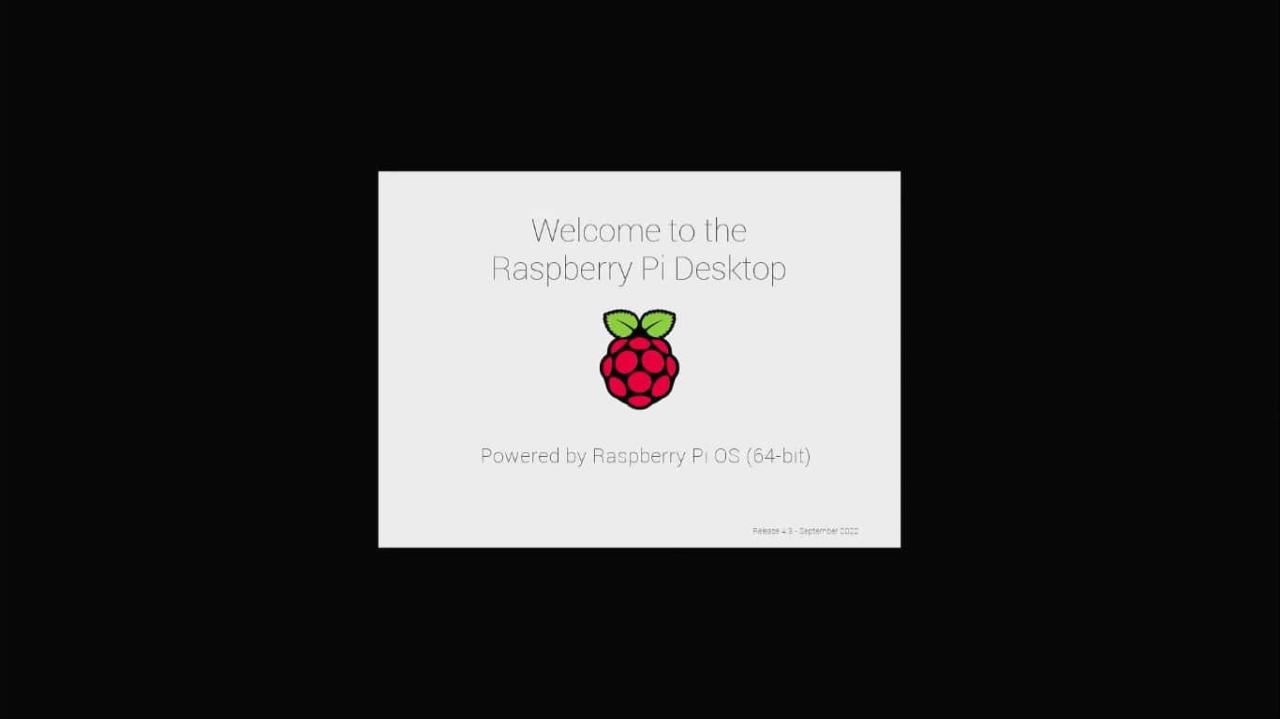 Raspberry Pi OS is in the boot process