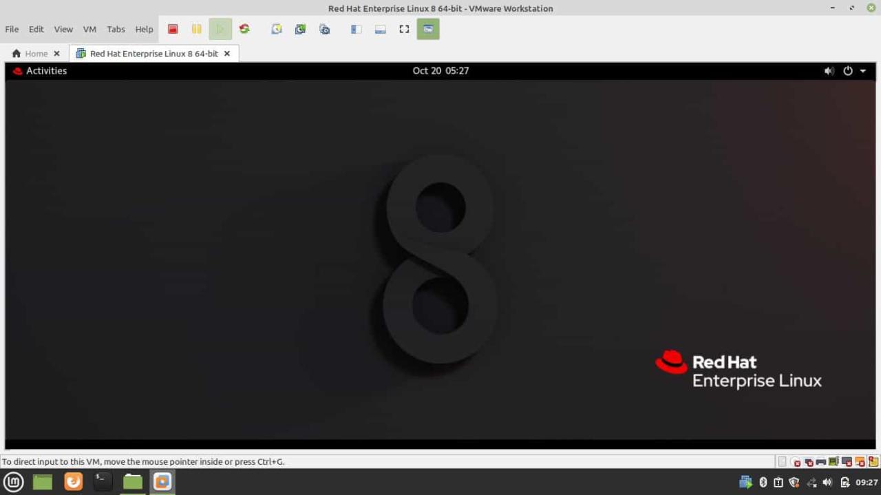 RedHat Enterprise Linux Main Screen