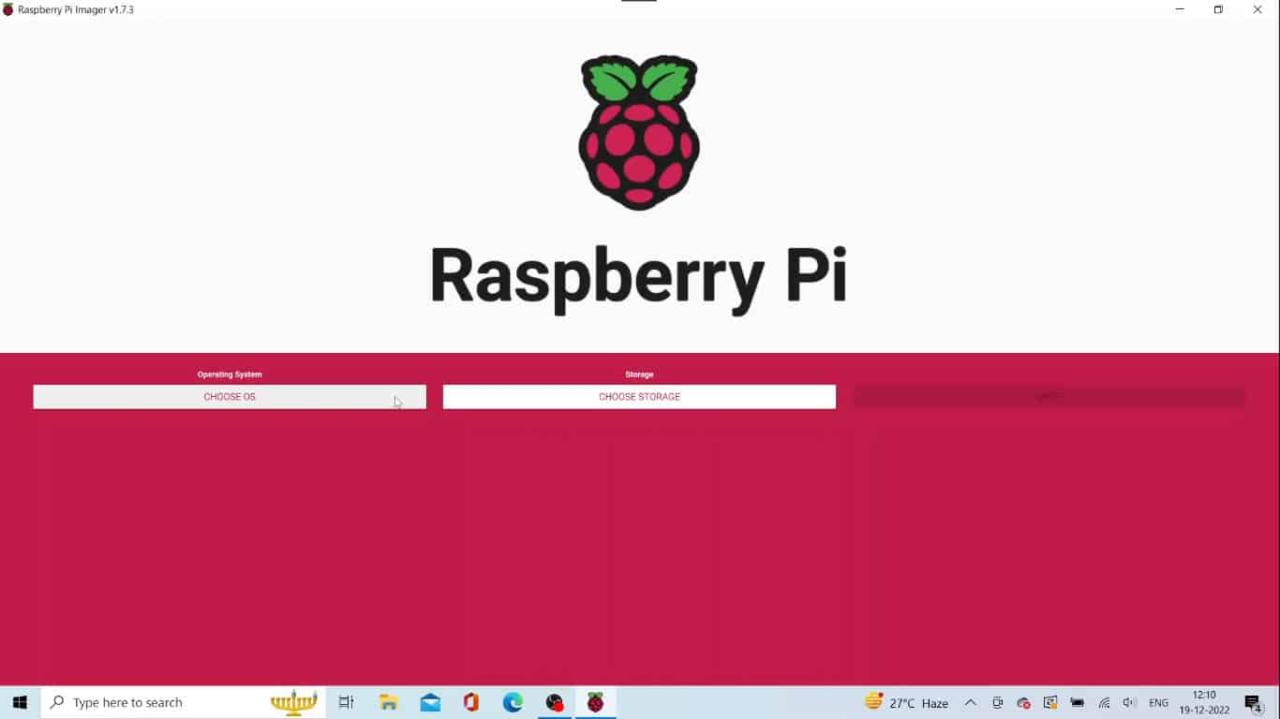 Run the Raspberry Pi Imager application