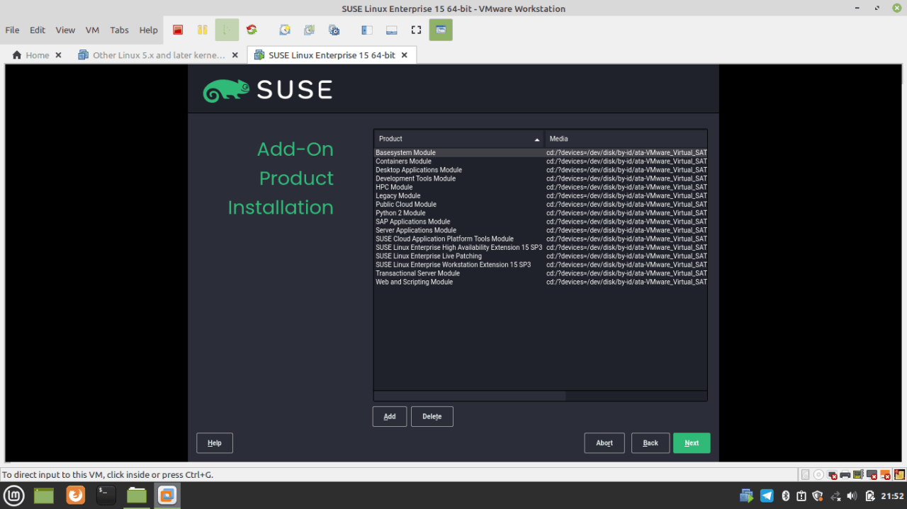 SUSE Linux Enterprise 15 SP3 Three