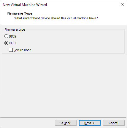 Select Firmware Type