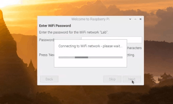 An Image of connecting a WiFi in Raspberry Pi OS