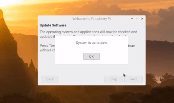 Software update completed in Raspberry Pi