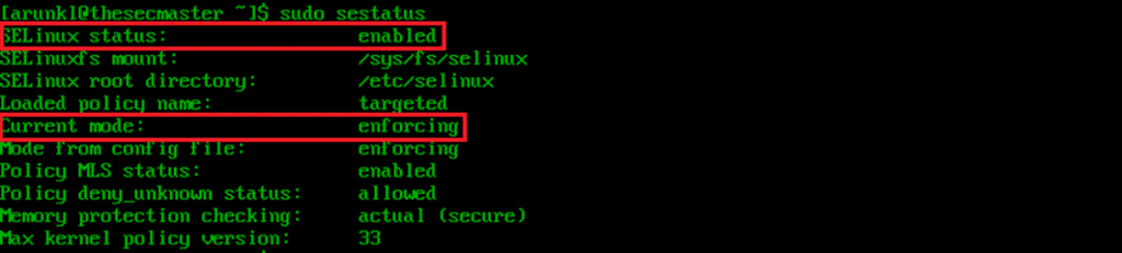 Check if SELinux is enabled