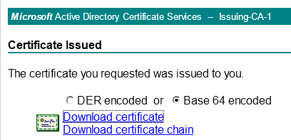 An image of the approved certificate to download