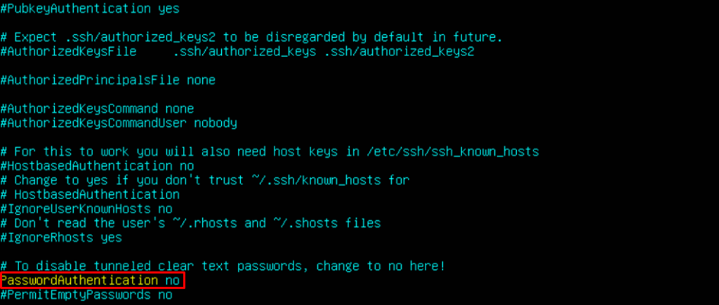 disable password authentication on Ubuntu