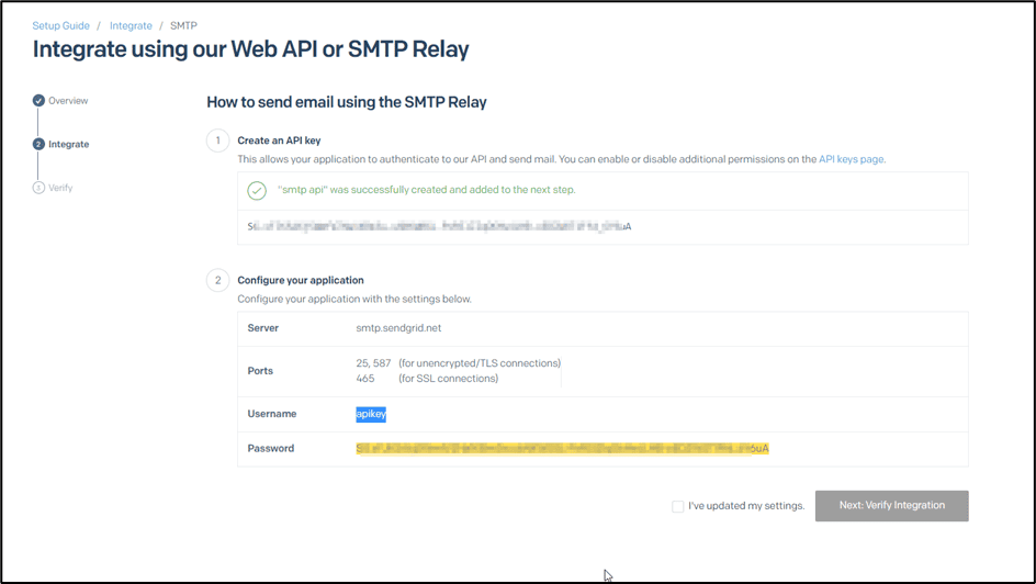 create an SMTP relay API 2