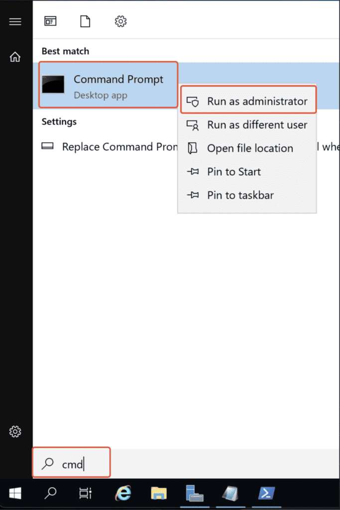 Run the Command Prompt as an administrator user