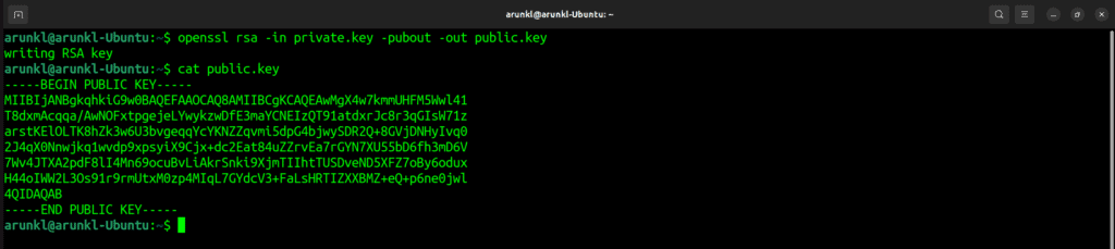 OpenSSL-Command-to-Extract-the-Pubic-Key-from-the-Key-pair